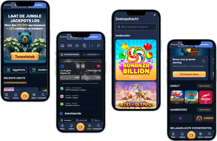 baloo casino mobile mockup