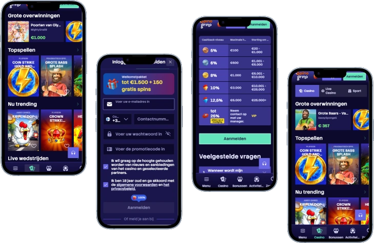 spinogrino casino mobile mockup